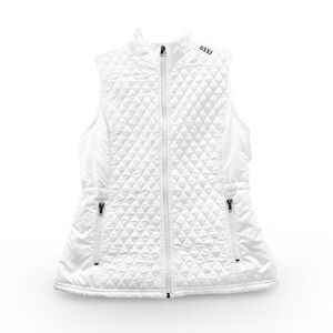 NEW! Relativity White Quilted Lightweight Vest Size Large